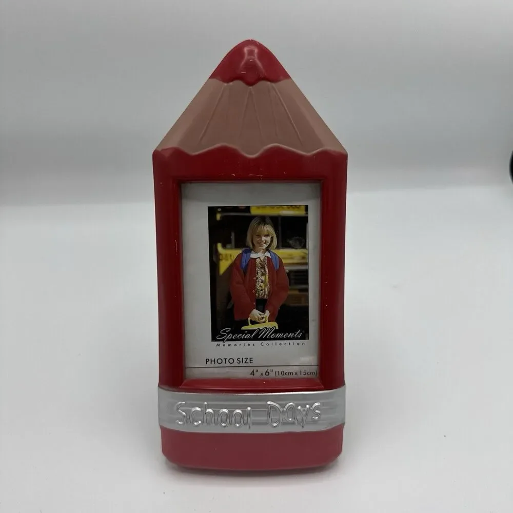 Vintage‎ Pencils School Days Picture Red Frame Back To School